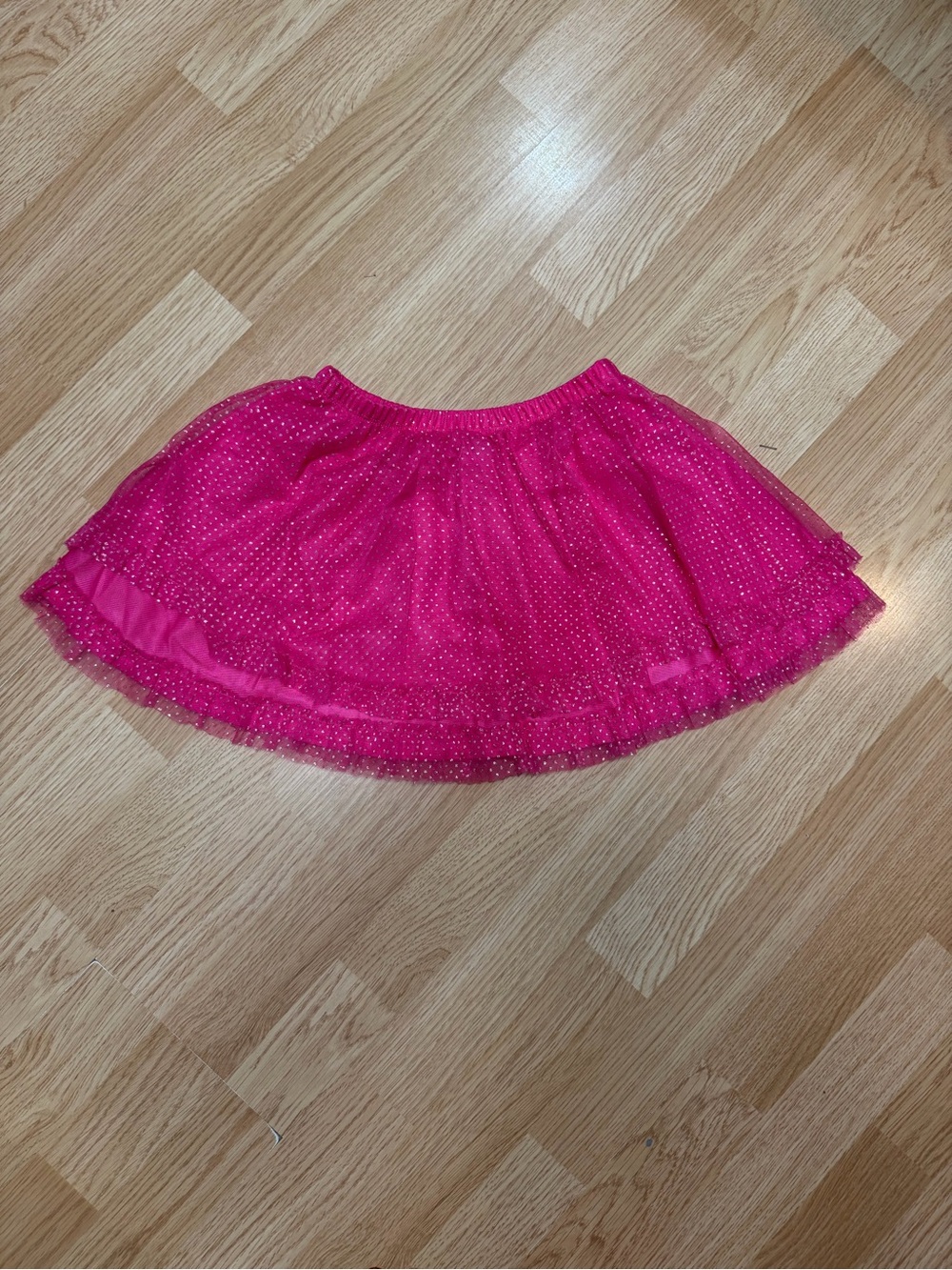 Healthtex Girls Hot Pink Sparkle Tulle Tutu Skirt Size 5T Glitter Party
